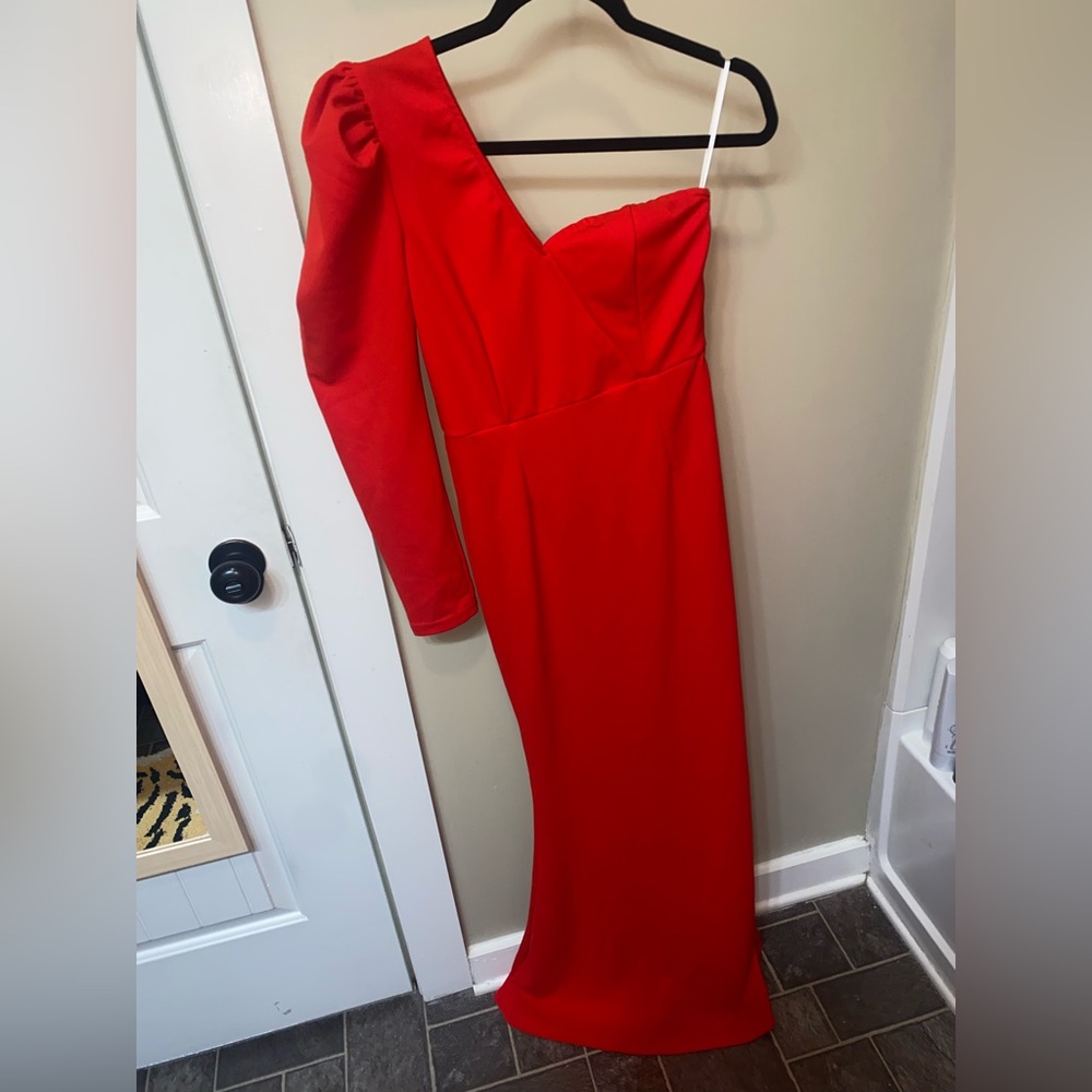 Red formal dress
